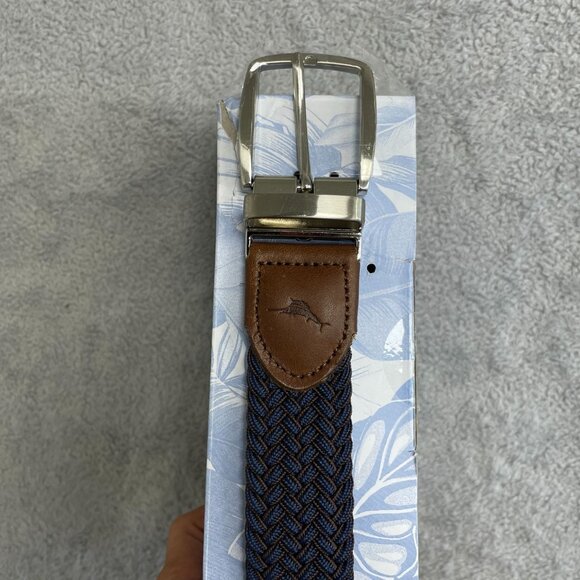 NEW Tommy Bahama Men's L/XL 38-42  Reversible Belt Navy Brown Comfort Stretch - Picture 3 of 5